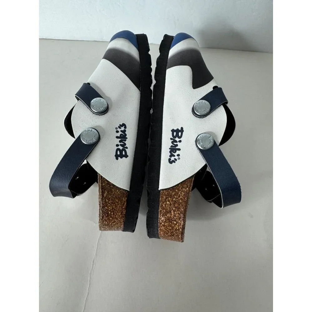 Birkenstock Birki's Child Kay Harbor Whale White Birko Flor Mules EU 26 C 8